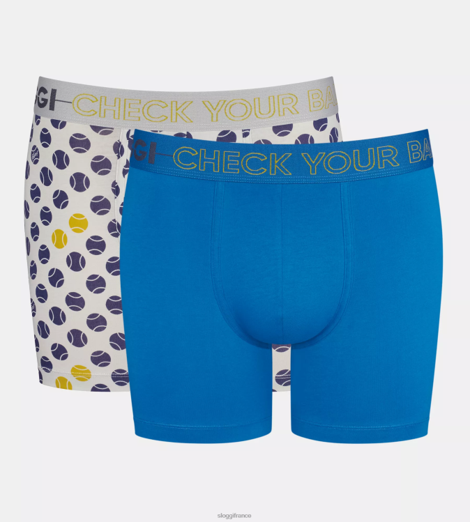 combinaison blanc-foncé sloggi Hommes aller en short 46J8N882