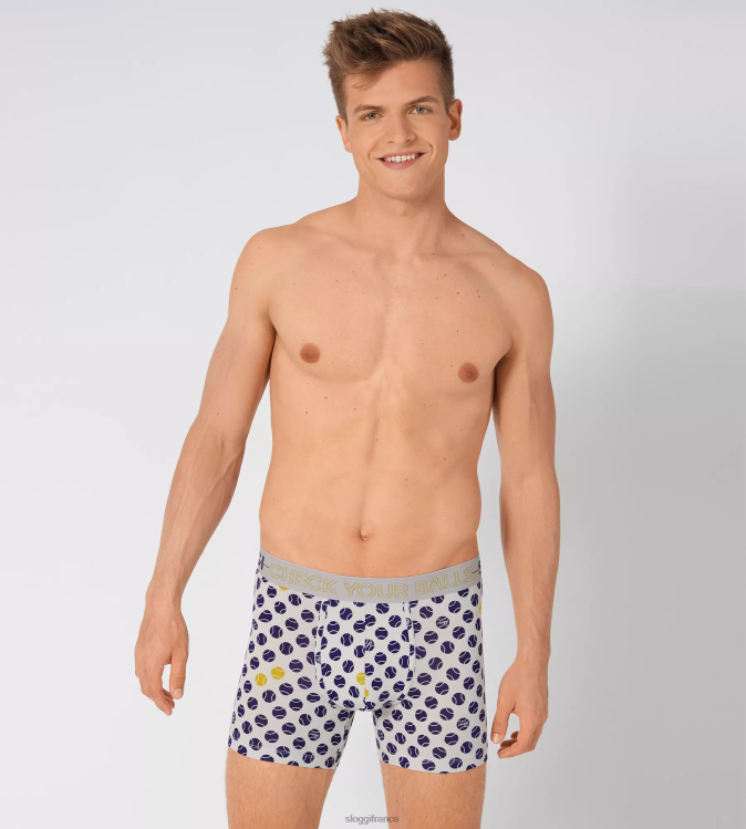 combinaison blanc-foncé sloggi Hommes aller en short 46J8N882
